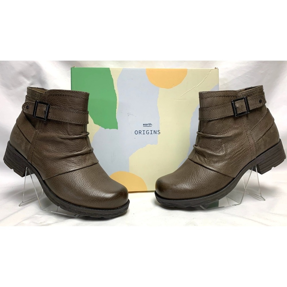 NIB Earth Origins Women's Ankle Boots Randi Robby Wide Thunder Gray Size 10 W